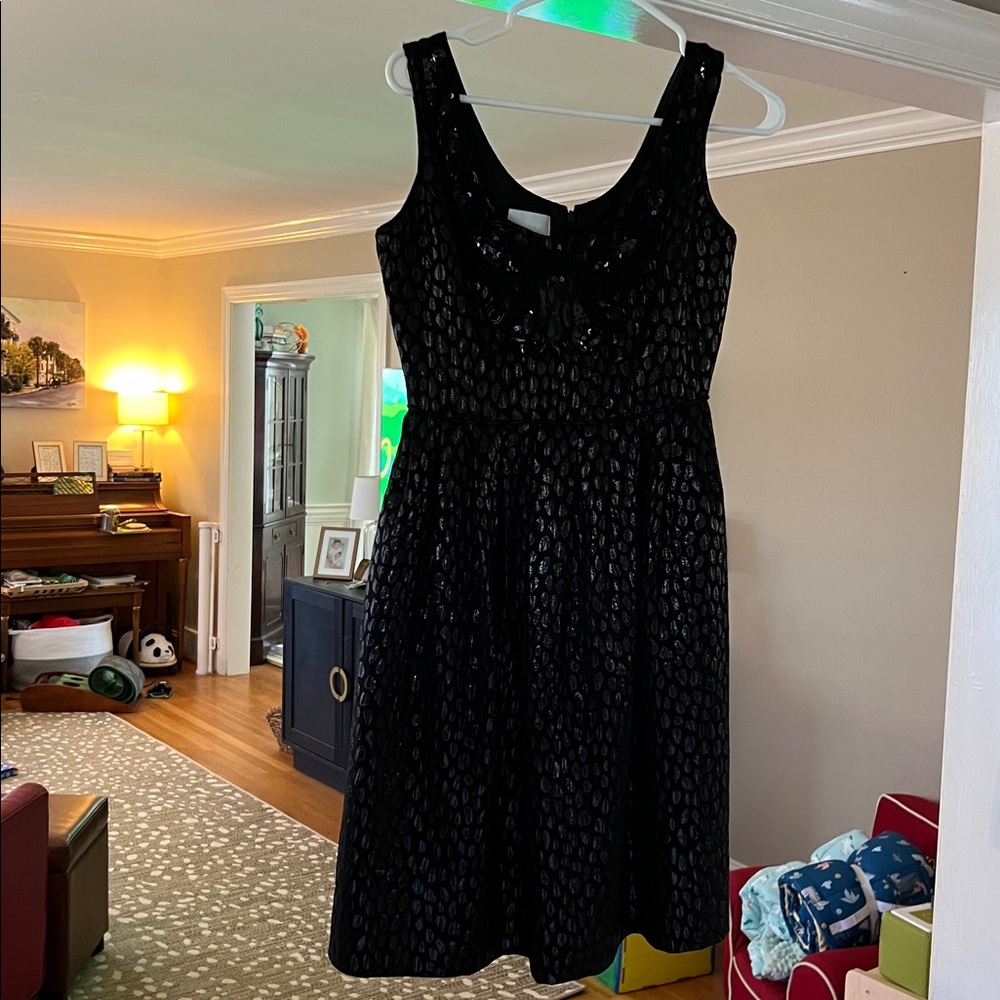 Donna Morgan Black Embellished Dress
